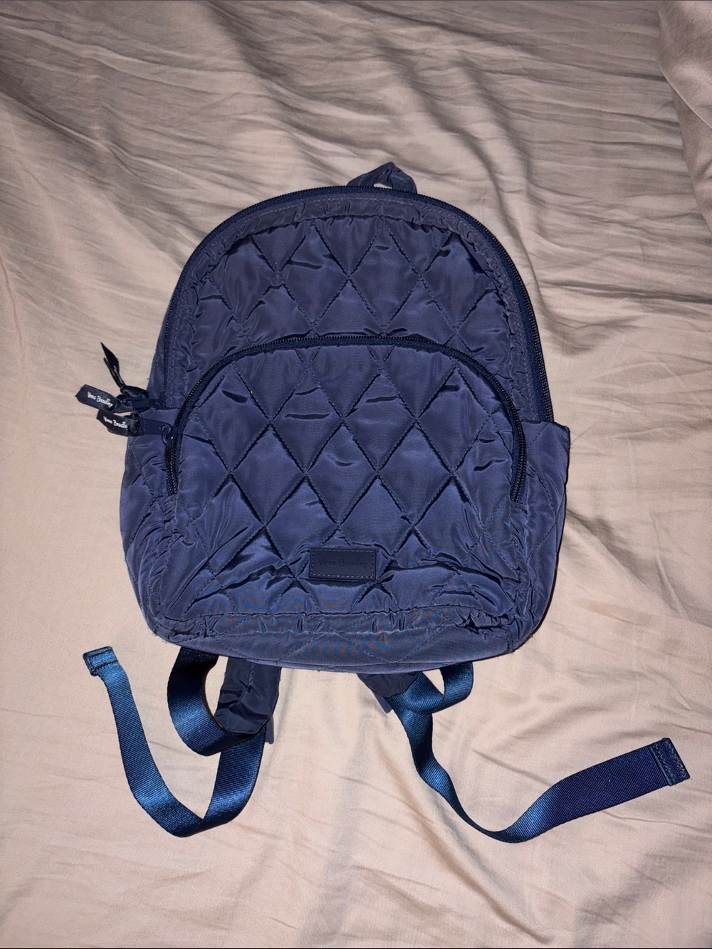 Vera Bradley Navy Blue Quilted Ultralight Compact Backpack
